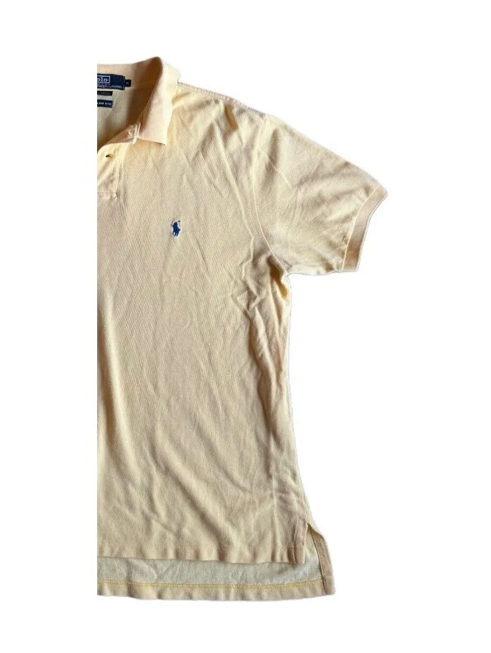 Polo Ralph Lauren Slim Fit Polo Shirt Men’s XL Yellow Blue Pony Logo